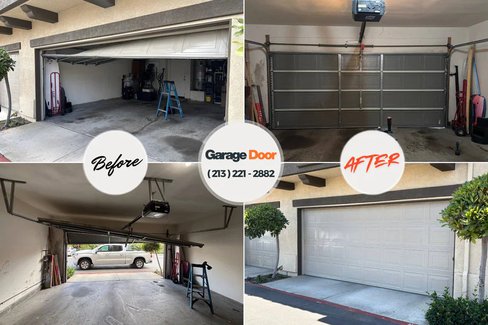 Before and after: garage door repair Security-Widefield, CO